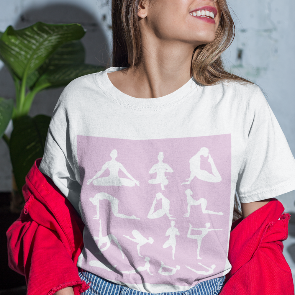 T-shirt met yoga-heiligdomprint