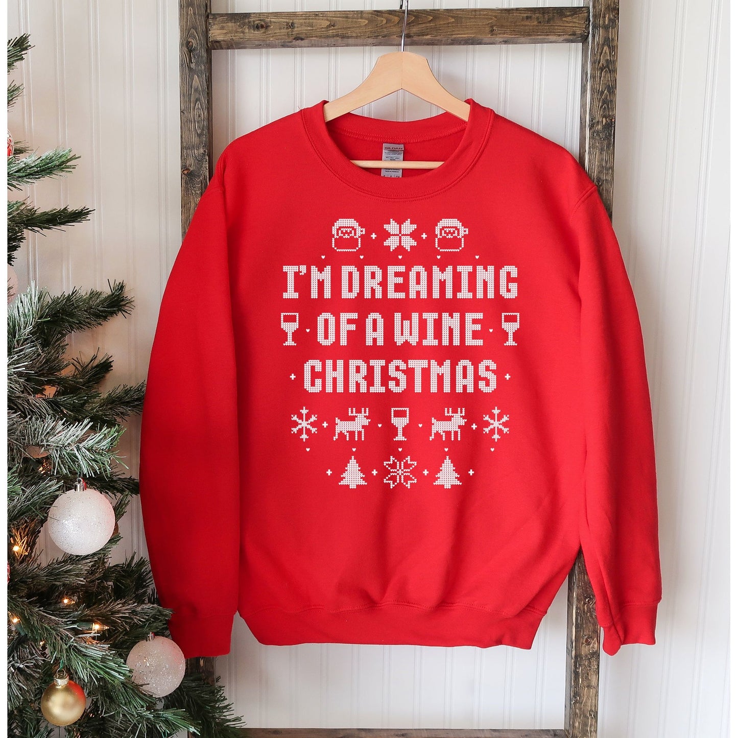 Dreaming Of A Wine Christmas Sweatshirt