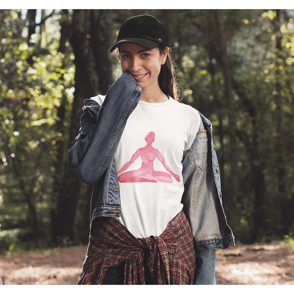Yoga Meditation Pose Print T-Shirt