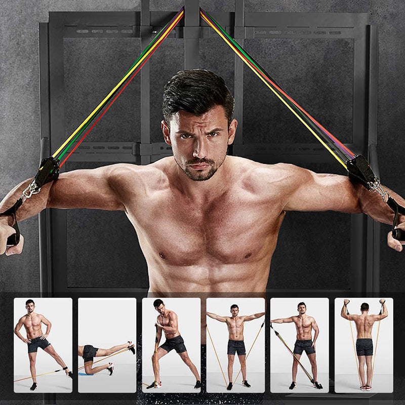 11Pcs Fitness Equipment Resistance Band Set - Sportkyu