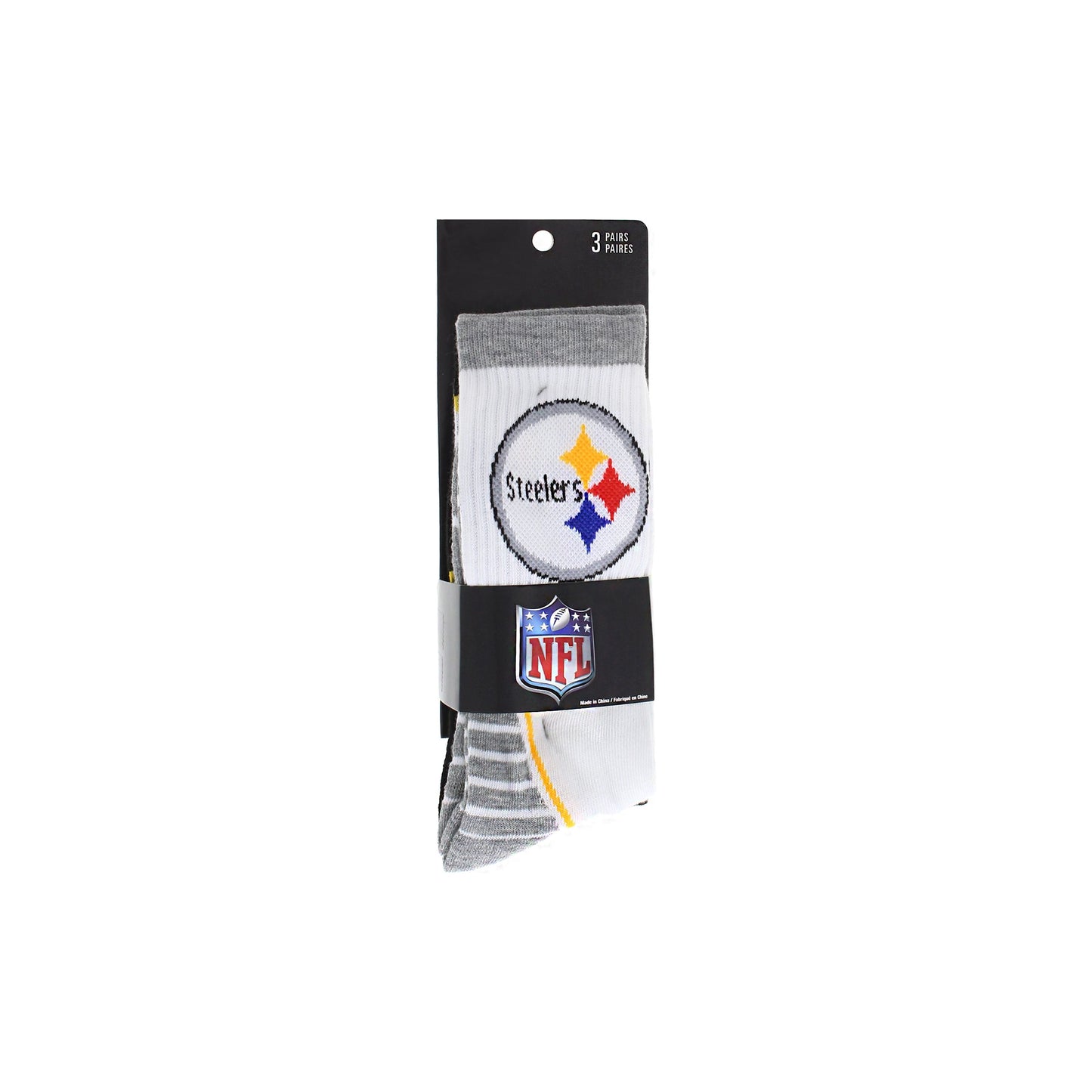 Pittsburgh Steelers Sokken 3 Pack Crew Lengte NFL Football