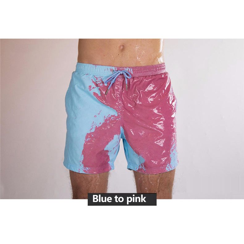 Summer Men Temperature Sensitive Color Changing Beach Swim Pants