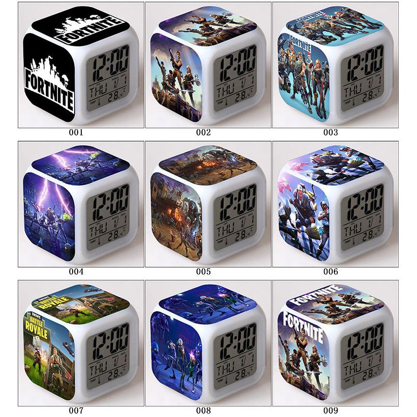 Fortnites Alarm Clock Colorful Flash Touch Lights
