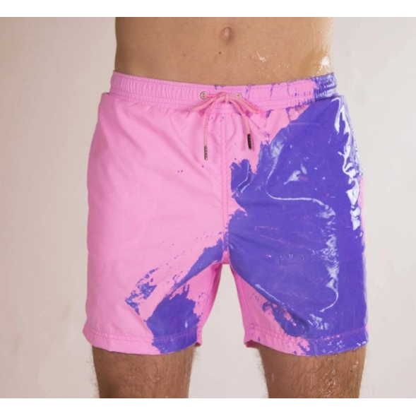 Summer Men Temperature Sensitive Color Changing Beach Swim Pants
