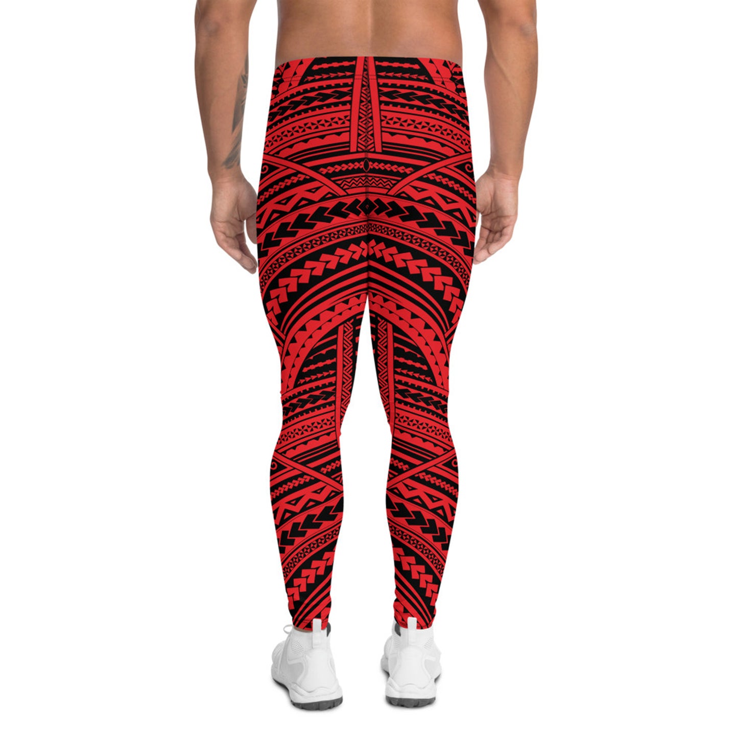 Rode Maori Tattoo-legging voor heren