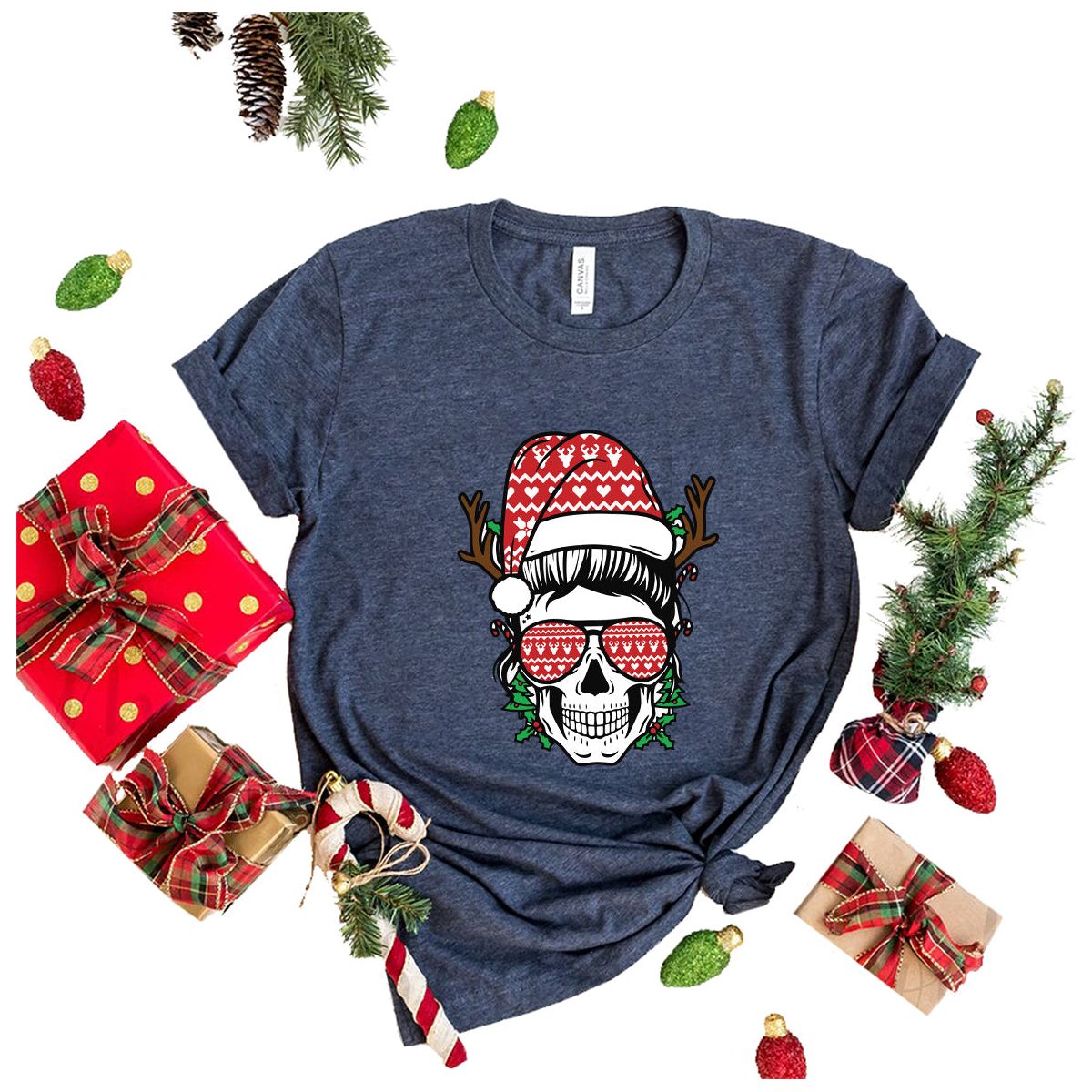 Moeder Schedel Kerst Shirt