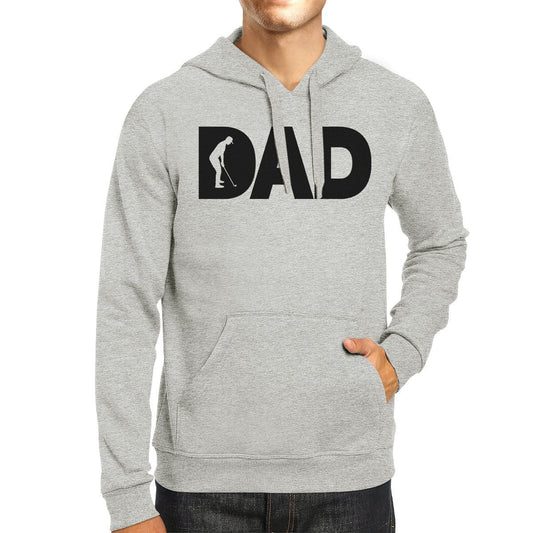 Tėtis Golf Unisex pilkas Hoodie Funny Design Hoodie
