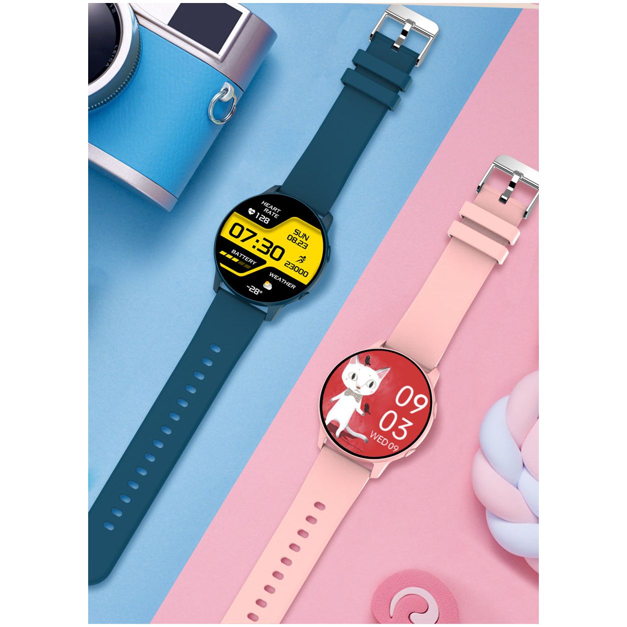 Smart Watch Full Circle Full Touch Heart Rate Pedometer