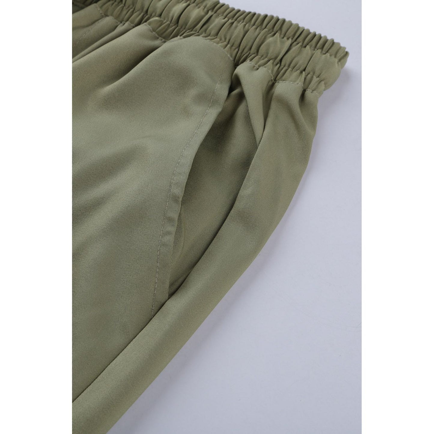 Olive Drawstring Cargo Pocketed Joggers