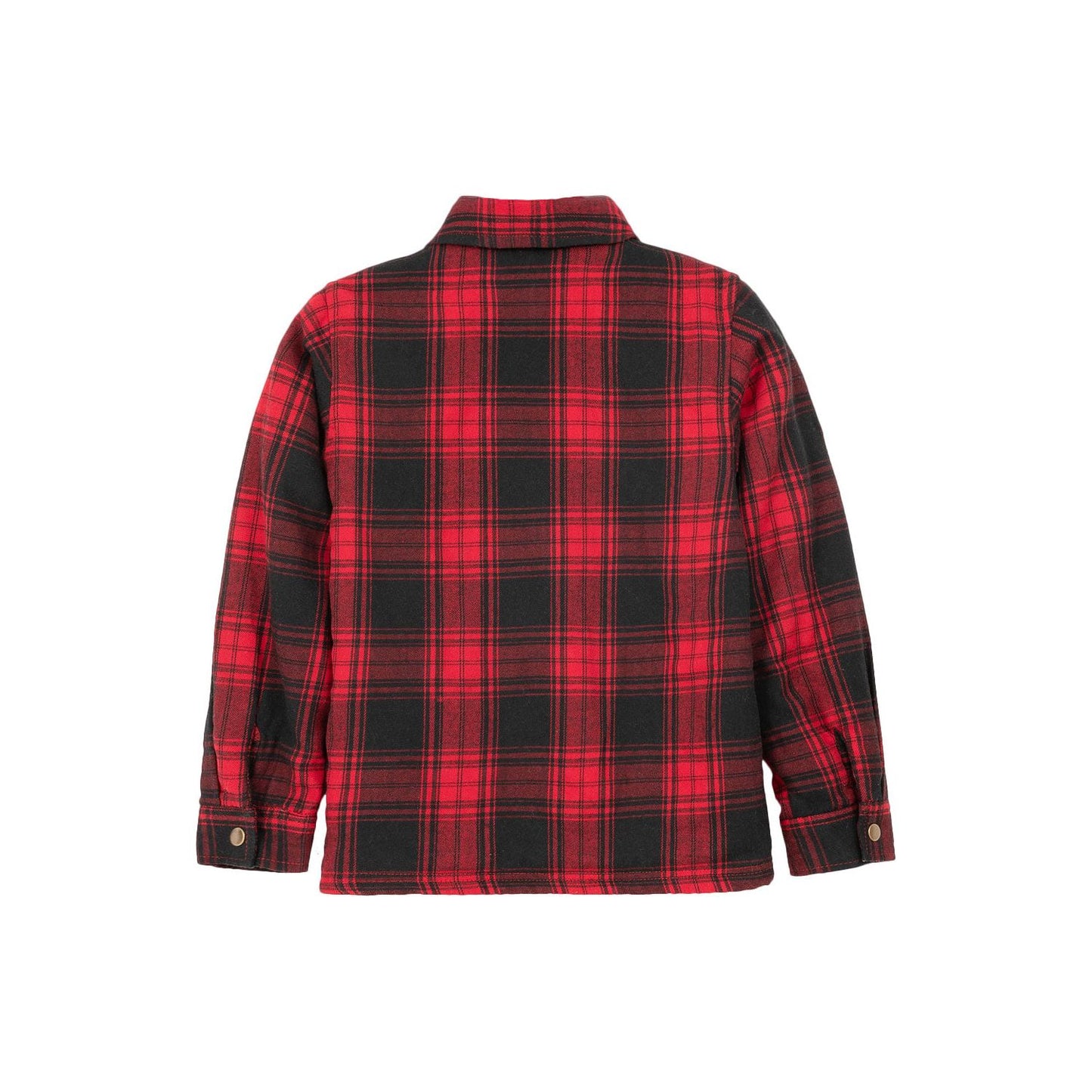 Toddler Boys and Girls Sherpa Lined Snap Flannel Shirt,Plaid Shacket