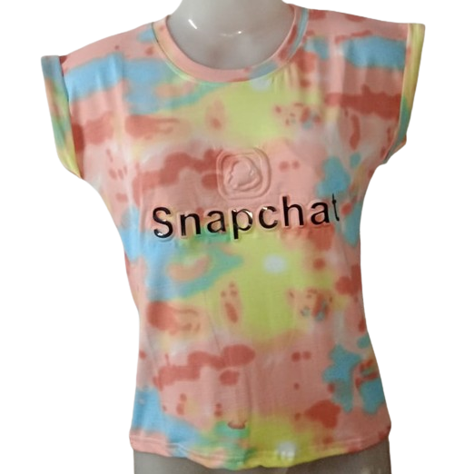 Girls Typography, Printed Cotton Blend T Shirt