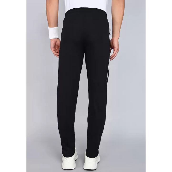 Men Self Design Black Track Pants Size M