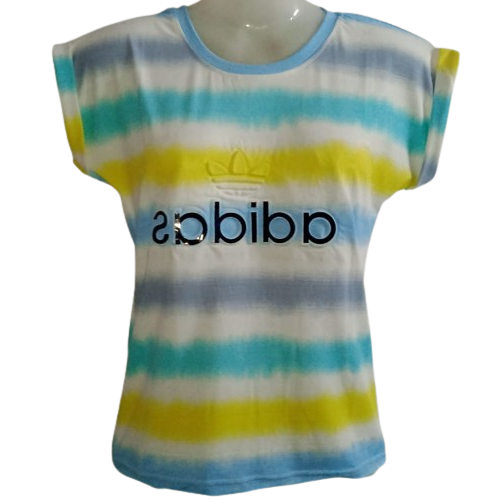 Girls Typography, Printed Cotton Blend T Shirt