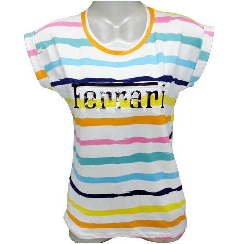 Typografie voor meisjes, bedrukt T-shirt van katoenmix