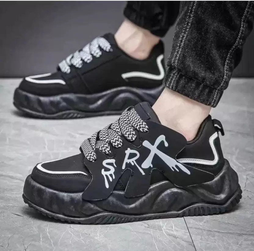 shoes high premium quality Sneakers For Men (Black) (Size 8)