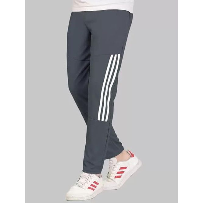 Men's Dark Grey Lycra Full Elastic Sport Wear Stretchable Track Pant