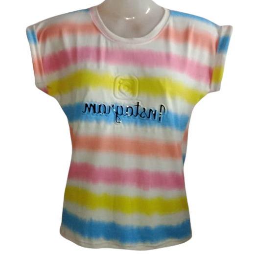 Girls Typography, Printed Cotton Blend T Shirt