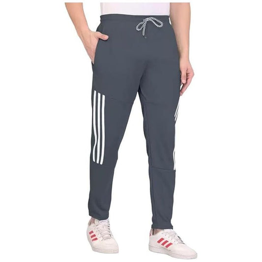 Men's Dark Grey Lycra Full Elastic Sport Wear Stretchable Track Pant