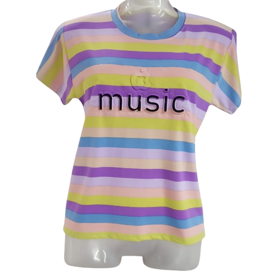 Girls Typography, Printed Cotton Blend T Shirt