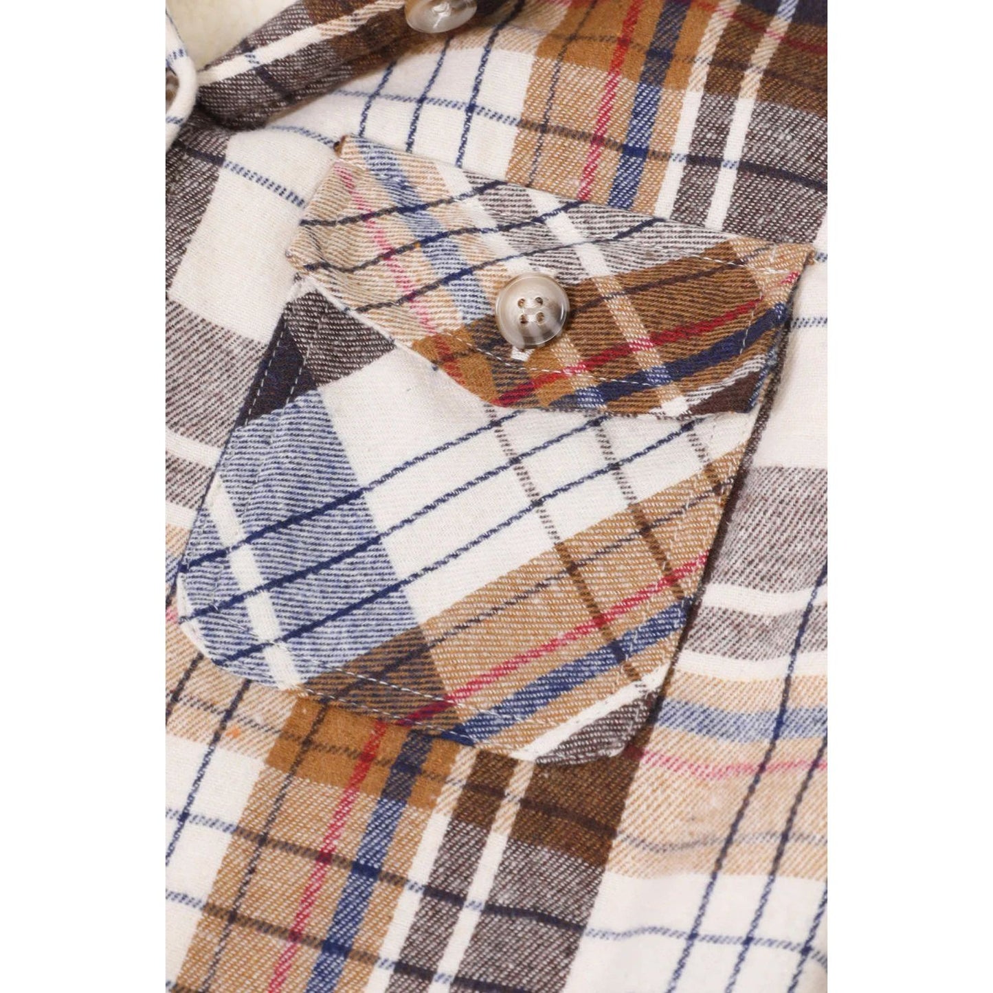 Girls Hooded Plaid Flannel Shirt Jacket,Sherpa Lined
