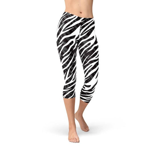 Capri-legging met zebrastrepen voor dames