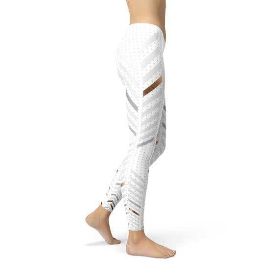 Womens witte strepen legging
