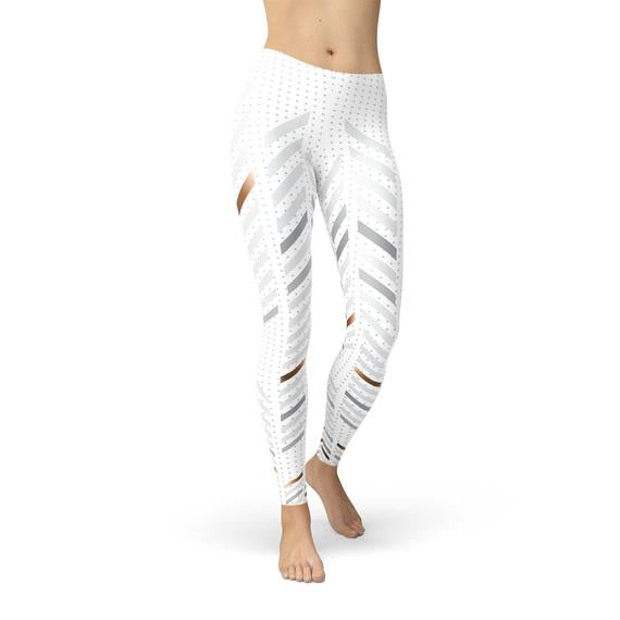 Womens witte strepen legging