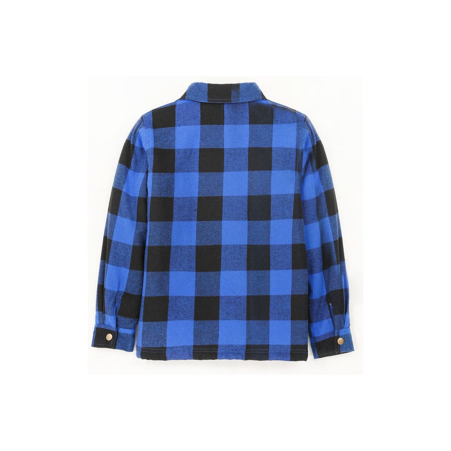 Toddler Boys and Girls Sherpa Lined Snap Flannel Shirt,Plaid Shacket