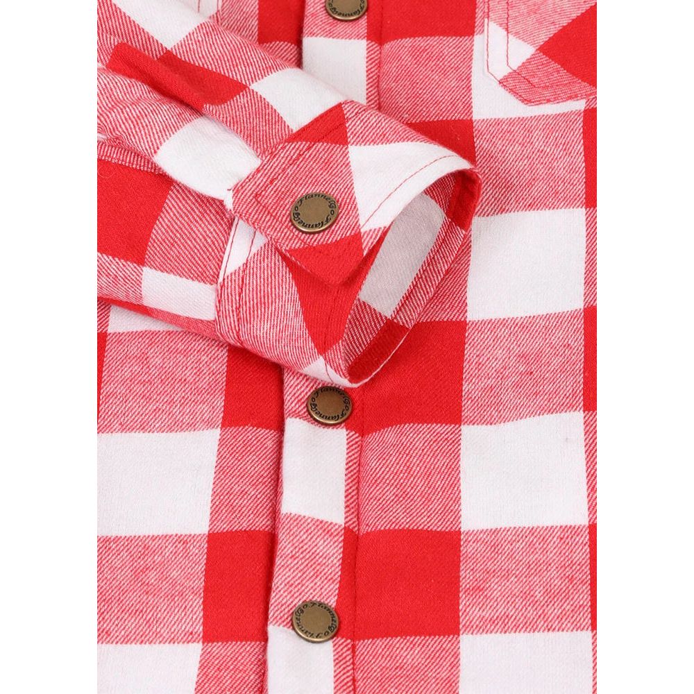 Kids Boys and Girls Quilted Lined Hooded Flannel Shirt Jacket,Snap