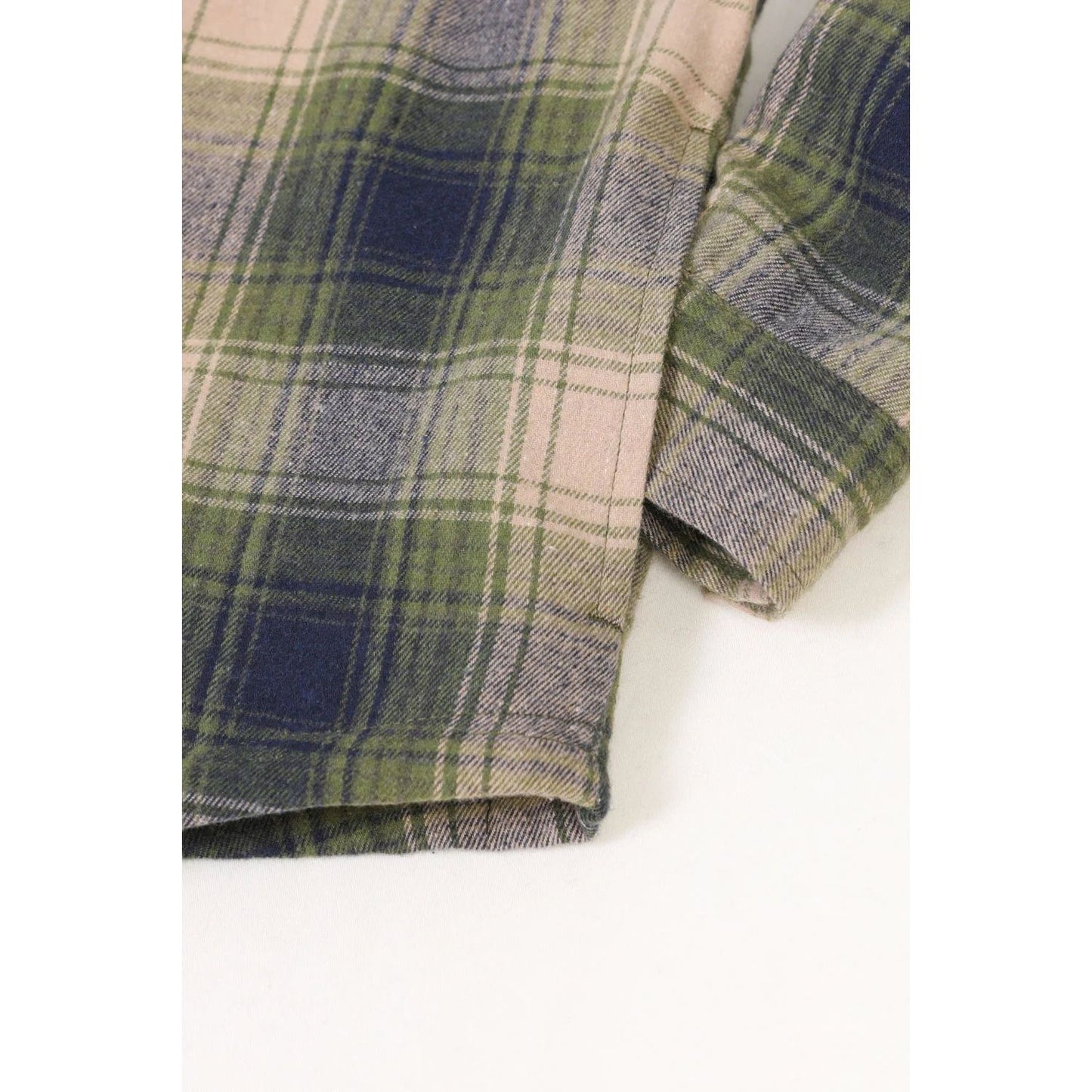 Girls Hooded Plaid Flannel Shirt Jacket,Sherpa Lined