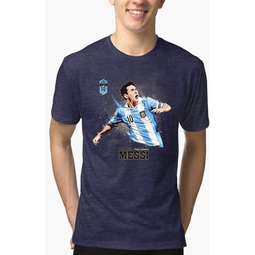 Messi Half Sleeves Melange T-shirt