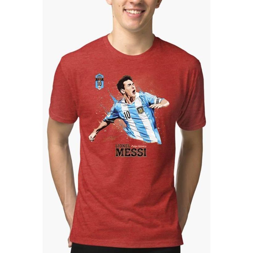 Messi Half Sleeves Melange T-shirt