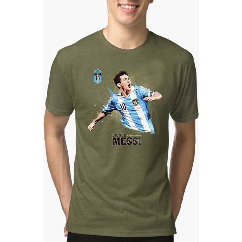 Messi Half Sleeves Melange T-shirt