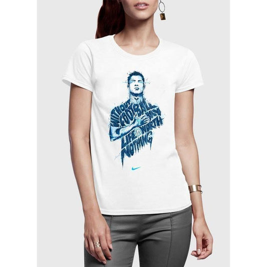 Nothing Without Football Half Sleeves Women T-shirt