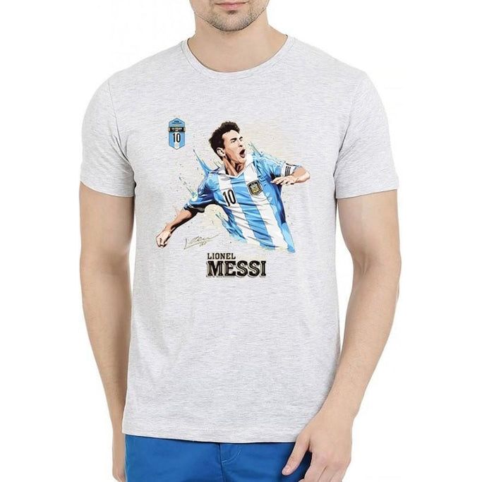 Messi Half Sleeves Melange T-shirt