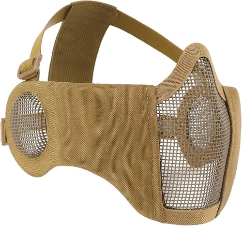 Votagoo Airsoft Mesh Mask Tactical Foldable Half Mesh Mask - Sportkyu