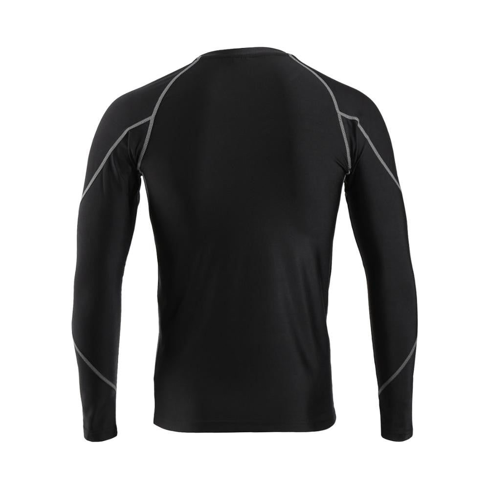 Men Winter Compression Shirt Warm Up Fleece Gym Shirts Long Sleeve