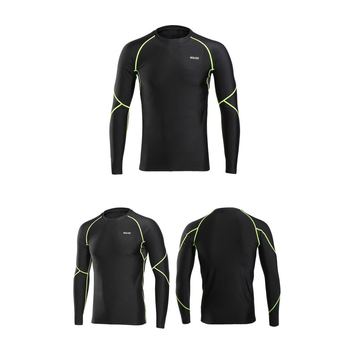 Men Winter Compression Shirt Warm Up Fleece Gym Shirts Long Sleeve