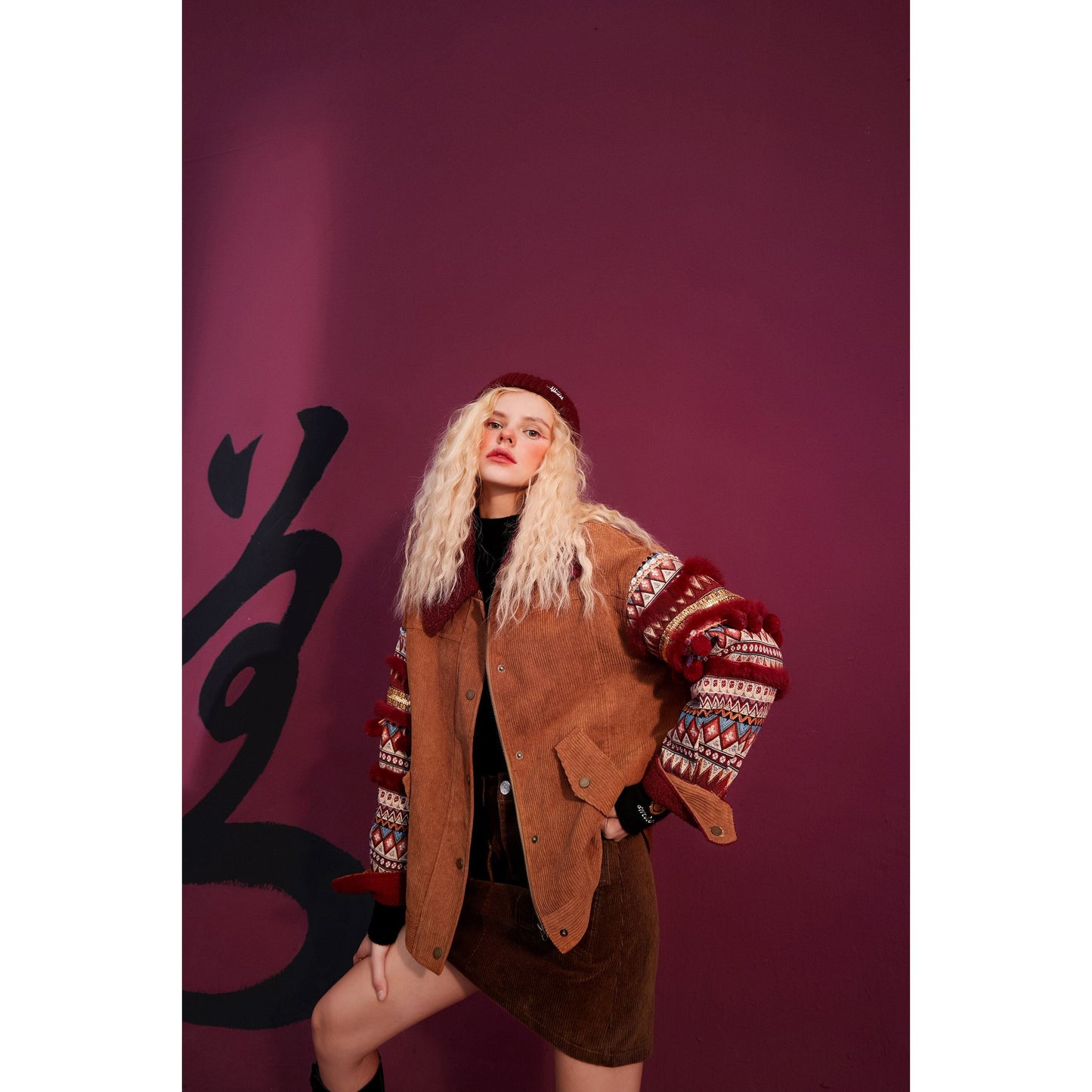 Bohemia Corduroy Single Breasted Casual Padded Coat Women,Winter ELF