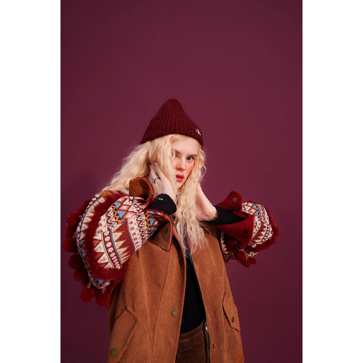 Bohemia Corduroy Single Breasted Casual Padded Coat Women,Winter ELF