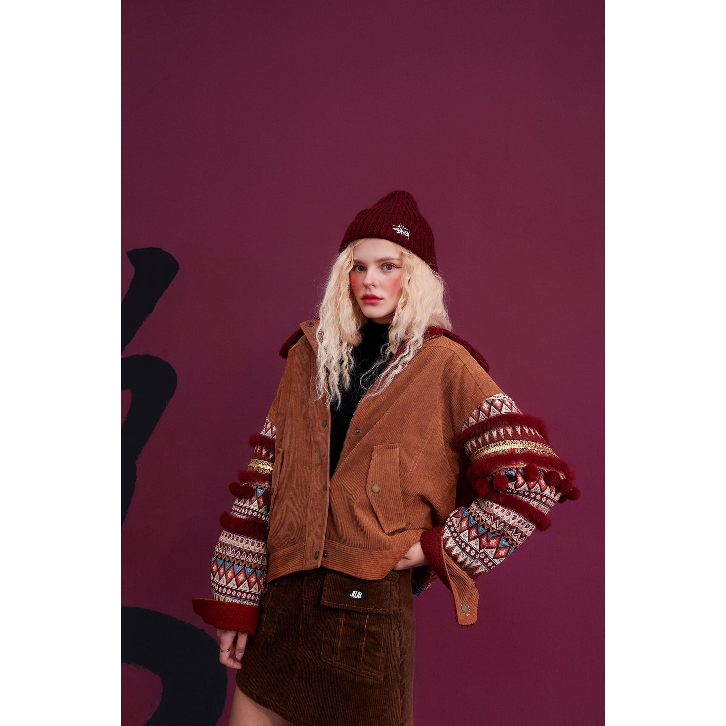 Bohemia Corduroy Single Breasted Casual Padded Coat Women,Winter ELF