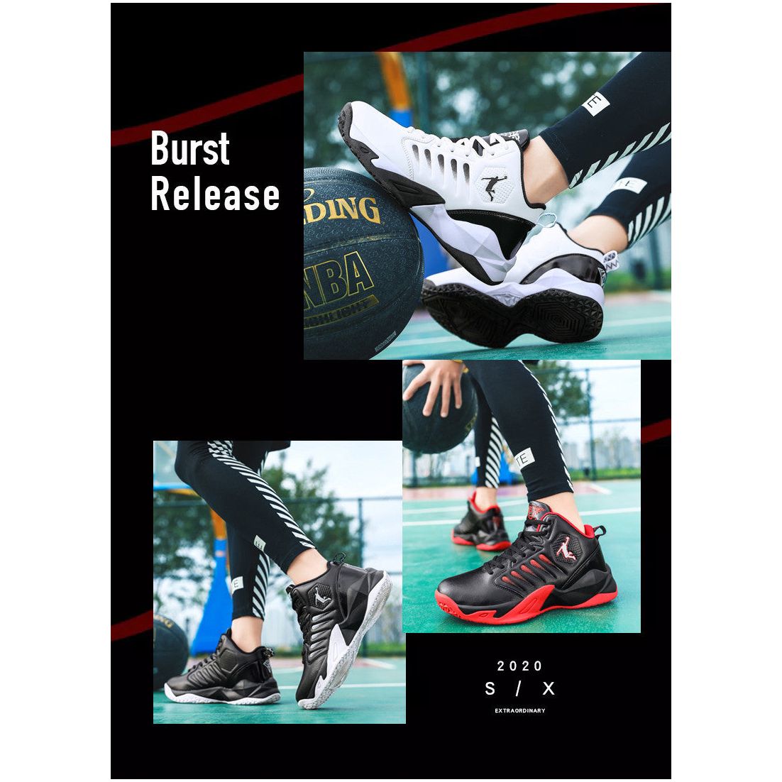 Men's Basketball Shoes Breathable Cushioning Wearable Sports Gym Shoes