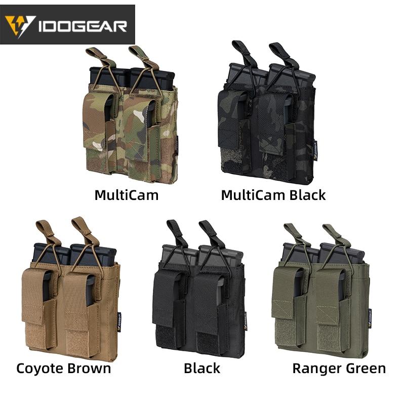 Tactical Magazine Pouch Mag Carrier Double Open Top 5.56&Pistol MOLLE