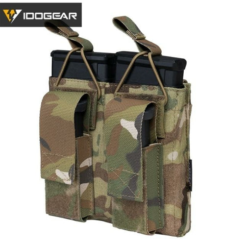 Tactical Magazine Pouch Mag Carrier Double Open Top 5.56&Pistol MOLLE