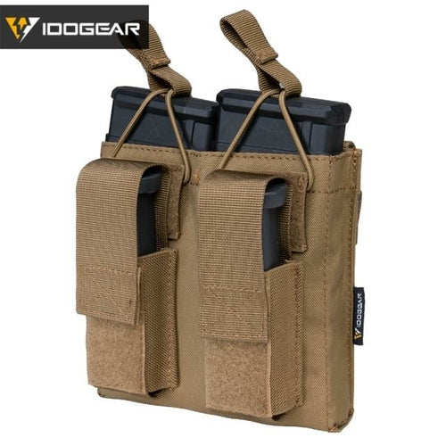 Tactical Magazine Pouch Mag Carrier Double Open Top 5.56&Pistol MOLLE