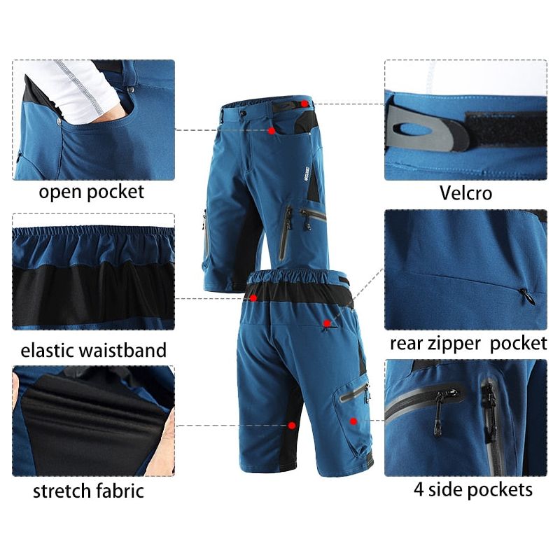 Men Outdoor Sports Cycling Shorts MTB Downhill Trousers Mountain Bike