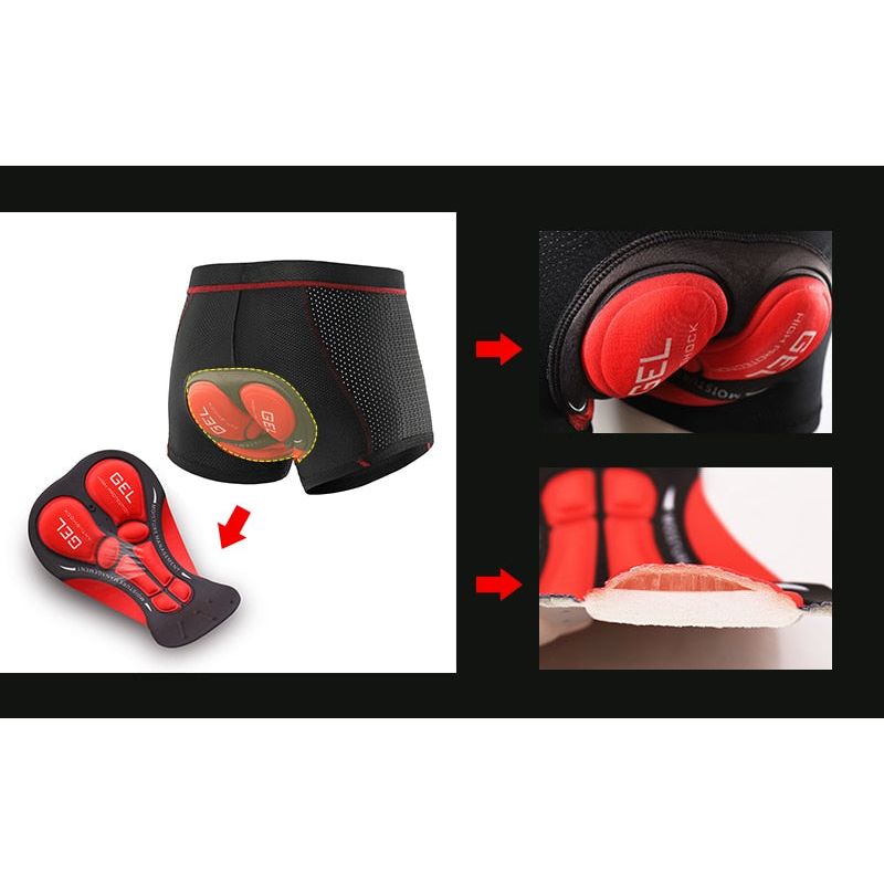 Upgrade Cycling Underwear Pro 3D Gel Pad Mountain Bike MTB Shorts