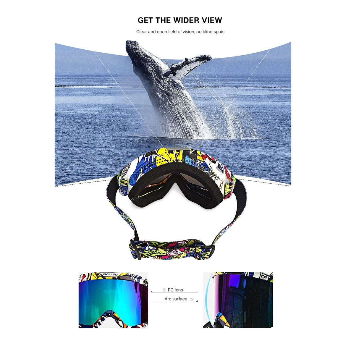 Outdoor Motorcycle Goggles Cycling UV400 MX Off-Road Ski Sport ATV