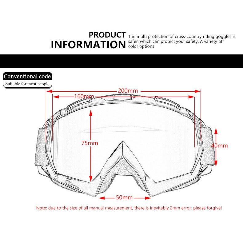 Sports Motorcycle Glasses UV400 Protection Goggles for Men Women