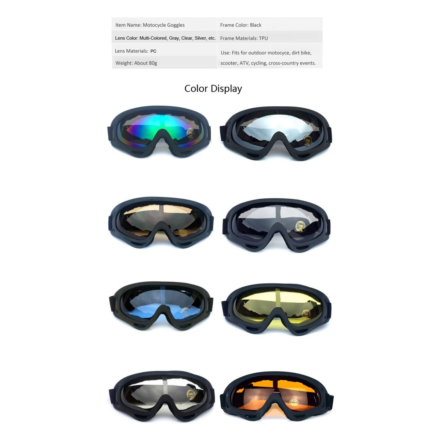 Winter Snow Sports Goggles UV400 Protection Light-Weight - Sportkyu